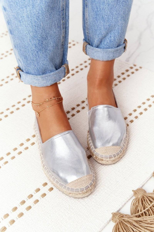 Espadrillas in pelle Big Star colore argento