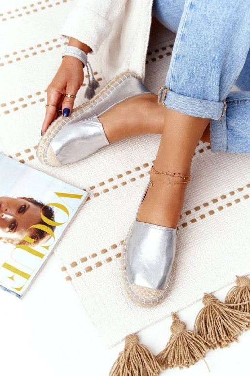 Espadrillas in pelle Big Star colore argento