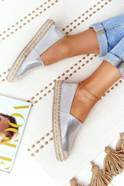 Espadrillas in pelle Big Star colore argento