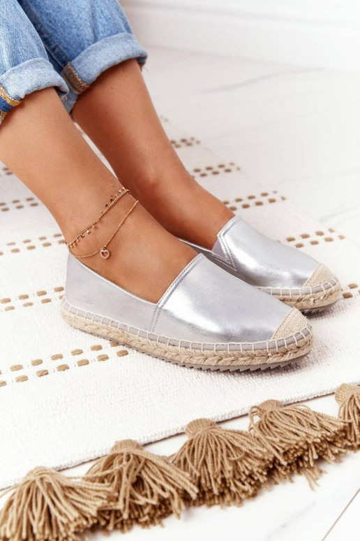 Espadrillas in pelle Big Star colore argento