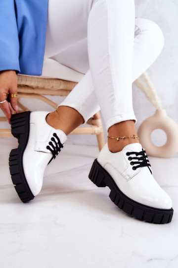 Scarpe alla moda con effetto laccato La.Fi colore bianco Hallie 2
