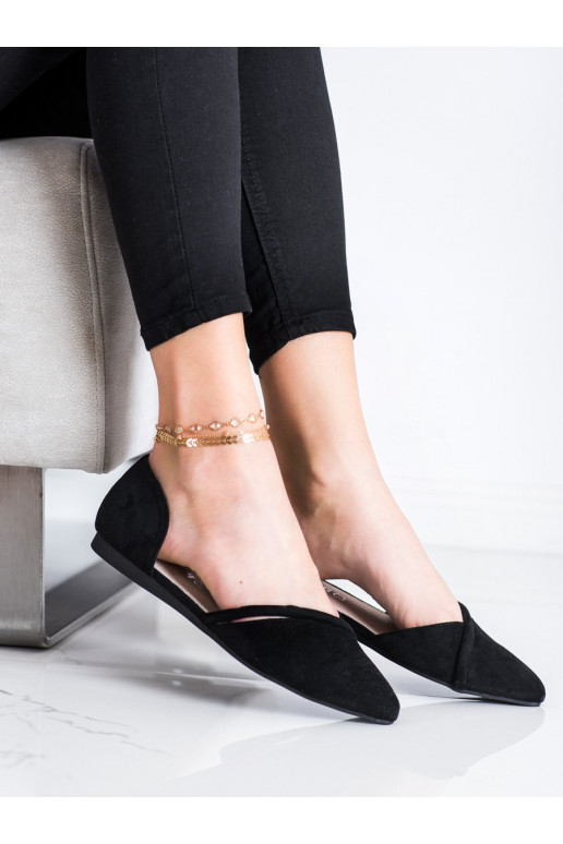 Ballerine in pelle scamosciata con...