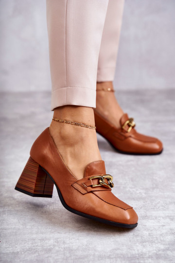 Scarpe con catene Laura Messi colore marrone