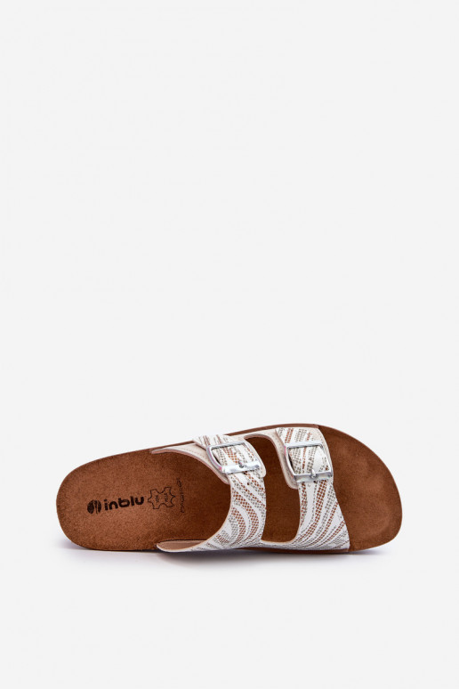 Comode ciabatte da donna con fibbie Inblu beige