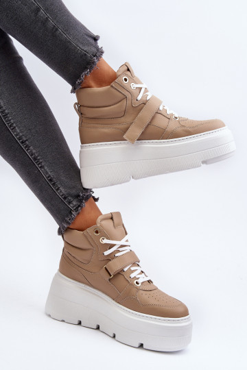 Scarpe modello Zazoo Sneakers di colore beige 2