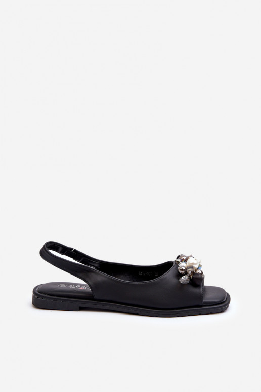 Sandali da donna con bellissimi dettagli in nero S.Barski