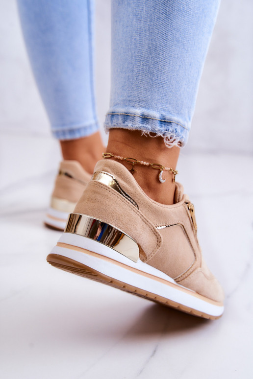 Sneakers con plateau in Riverside beige