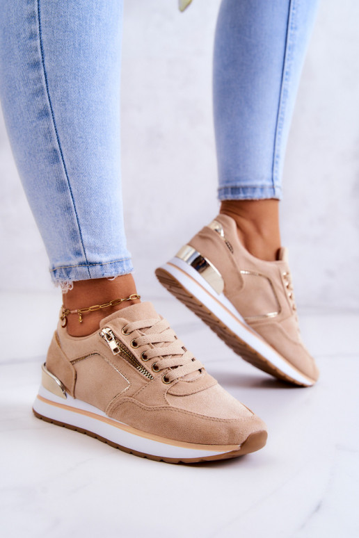 Sneakers con plateau in Riverside beige