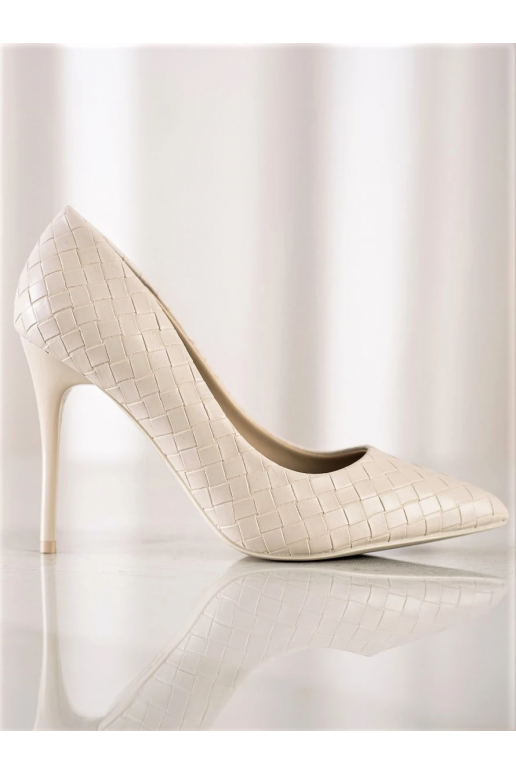 Scarpe beige col tacco alto