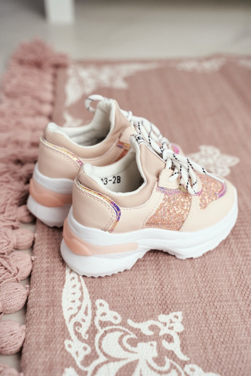 Sneakers da bambino con glitter in...
