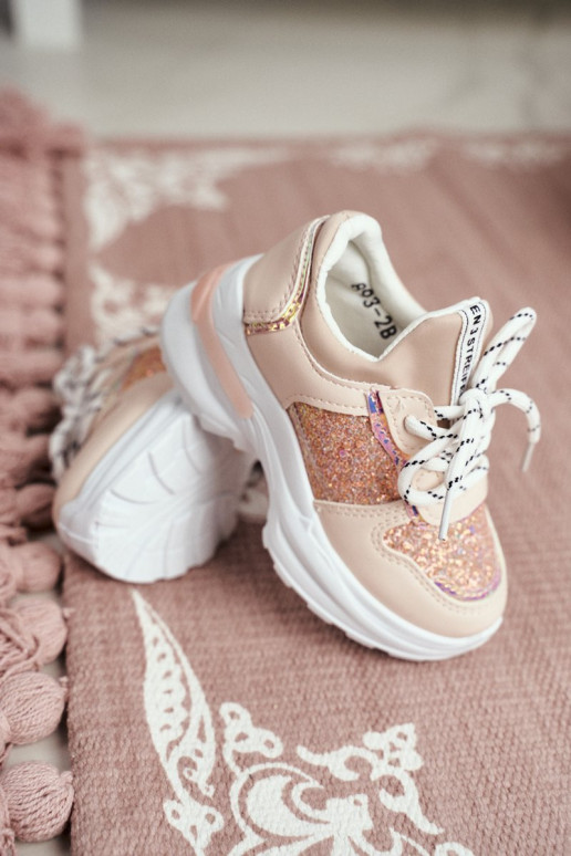 Sneakers da bambino con glitter in...