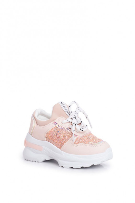 Sneakers da bambino con glitter in...