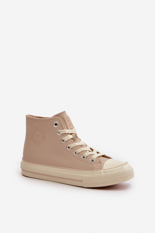 Scarpe per il tempo libero riscaldamento in ecopelle beige Big Star OO274934