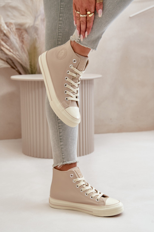Scarpe per il tempo libero riscaldamento in ecopelle beige Big Star OO274934