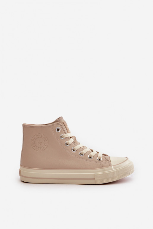 Scarpe per il tempo libero riscaldamento in ecopelle beige Big Star OO274934