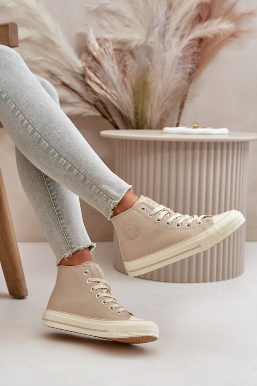 Scarpe per il tempo libero riscaldamento in ecopelle beige Big Star OO274934