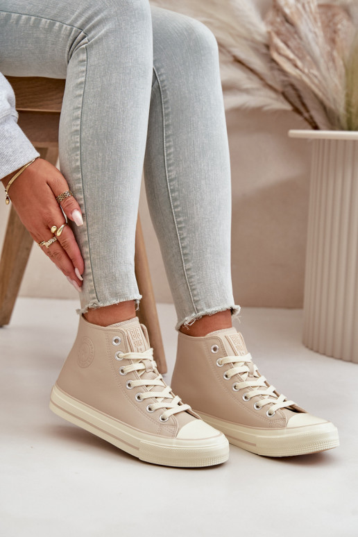 Scarpe per il tempo libero riscaldamento in ecopelle beige Big Star OO274934