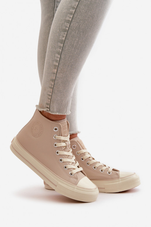 Scarpe per il tempo libero riscaldamento in ecopelle beige Big Star OO274934