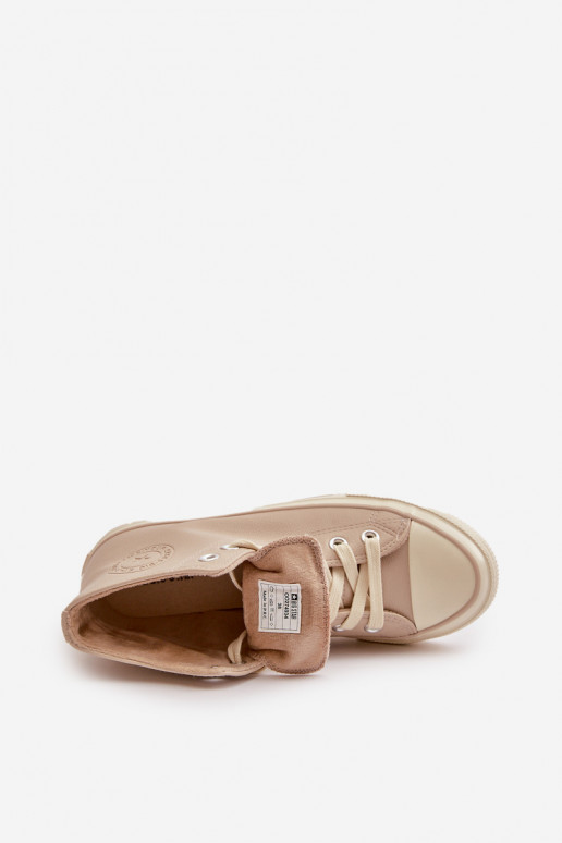 Scarpe per il tempo libero riscaldamento in ecopelle beige Big Star OO274934