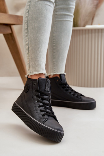 Femminile riscaldamento scarpe casual in ecopelle Big Star OO274790 colore nero 2