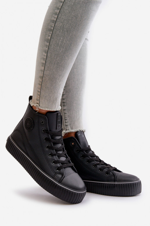 Femminile riscaldamento scarpe casual in ecopelle Big Star OO274790 colore nero