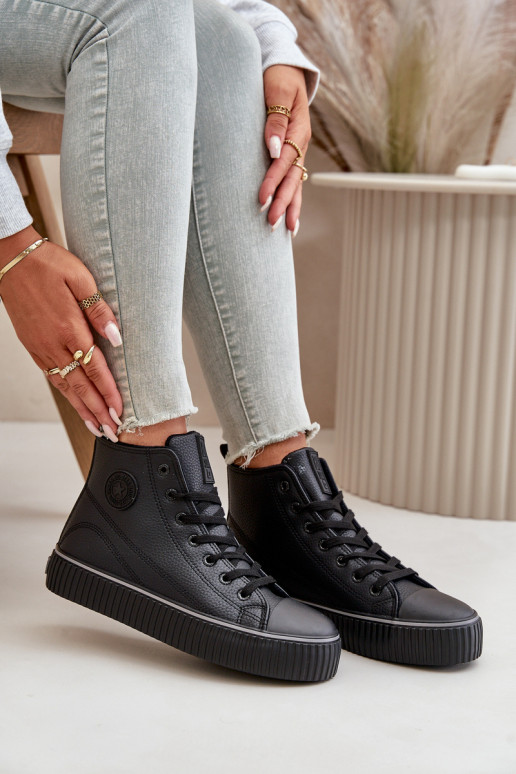 Femminile riscaldamento scarpe casual in ecopelle Big Star OO274790 colore nero