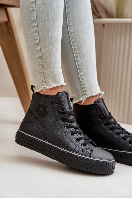 Femminile riscaldamento scarpe casual in ecopelle Big Star OO274790 colore nero