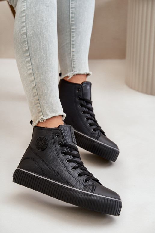 Femminile riscaldamento scarpe casual in ecopelle Big Star OO274790 colore nero