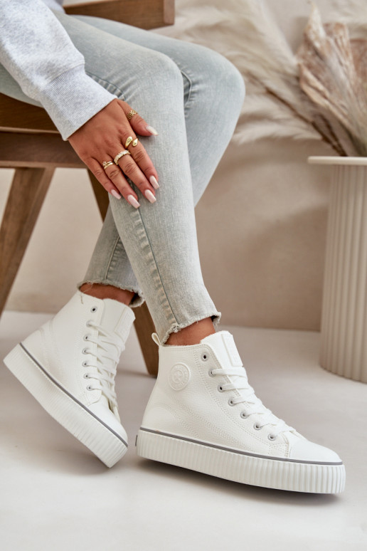 Femminile riscaldamento scarpe casual in ecopelle Big Star OO274788 Colore bianco Femminile riscaldamento scarpe casual in ecopelle Big Star OO274788 Colore bianco
