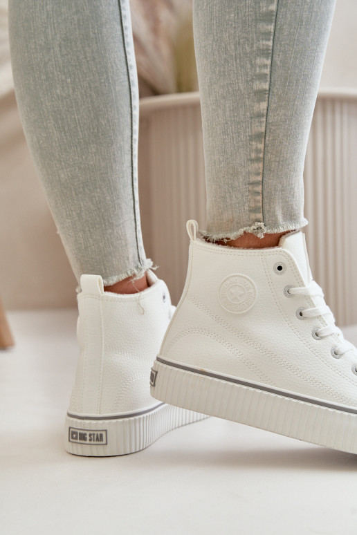 Femminile riscaldamento scarpe casual in ecopelle Big Star OO274788 Colore bianco Femminile riscaldamento scarpe casual in ecopelle Big Star OO274788 Colore bianco