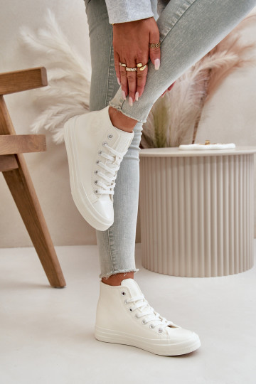 Scarpe per il tempo libero riscaldamento in ecopelle Colore bianco Big Star OO274932