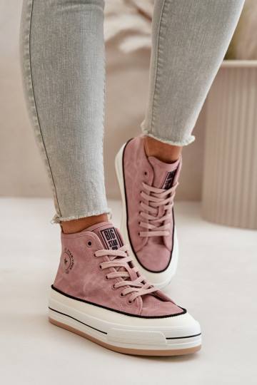 riscaldamento Scarpe per il tempo libero con una piattaforma Eko Pelle Big Star OO274068 colore rosa 2