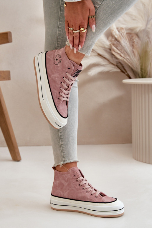 riscaldamento Scarpe per il tempo libero con una piattaforma Eko Pelle Big Star OO274068 colore rosa