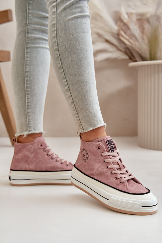 riscaldamento Scarpe per il tempo libero con una piattaforma Eko Pelle Big Star OO274068 colore rosa
