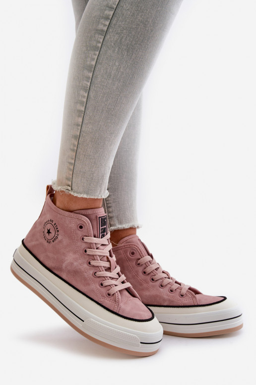 riscaldamento Scarpe per il tempo libero con una piattaforma Eko Pelle Big Star OO274068 colore rosa