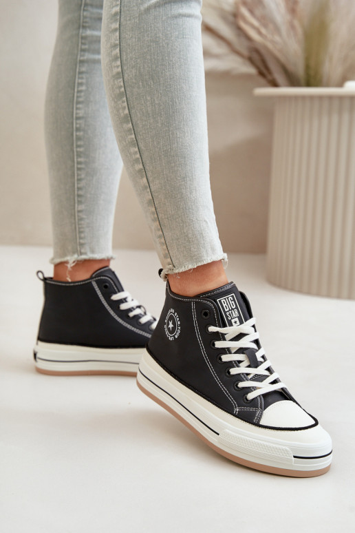 riscaldamento Scarpe per il tempo libero con una piattaforma Eko Pelle Big Star OO274062 colore nero