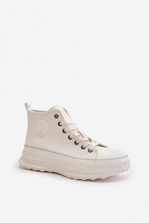 Scarpe per il tempo libero con una piattaforma Eko Pelle Big Star OO274064 Colore bianco