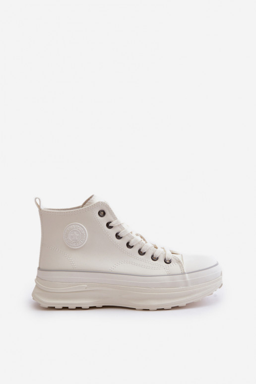 Scarpe per il tempo libero con una piattaforma Eko Pelle Big Star OO274064 Colore bianco