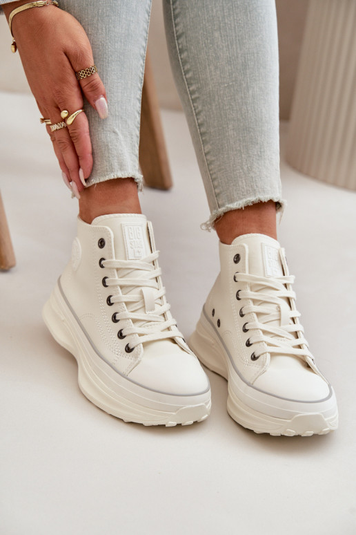 Scarpe per il tempo libero con una piattaforma Eko Pelle Big Star OO274064 Colore bianco