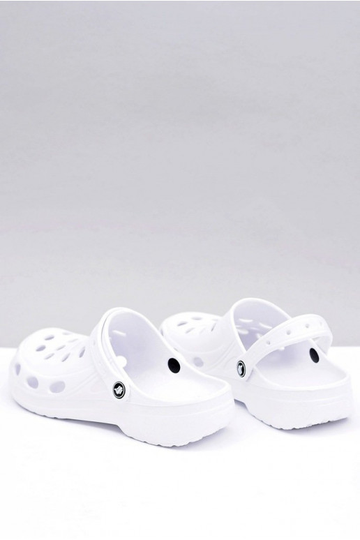 per uomo Ciabatte sandali colore bianco
