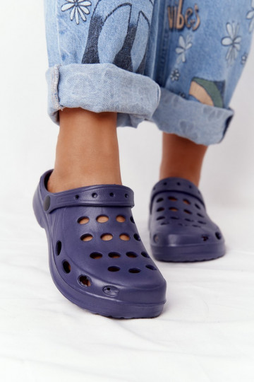 Pantofole in EVA blu scuro 2