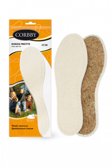 Corbby KOKOS FROTTE Solette per scarpe per tutte le stagioni