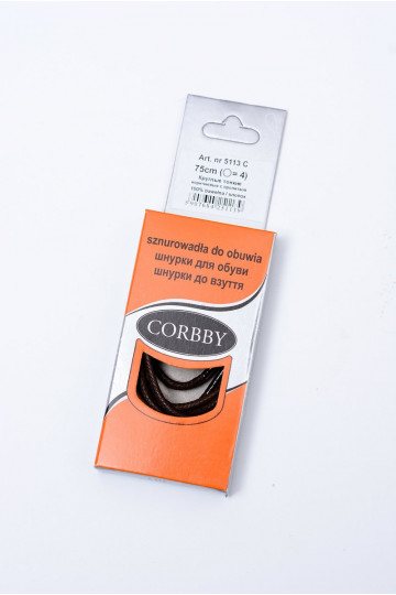Lacci sottili cerati color marrone Corbby 2