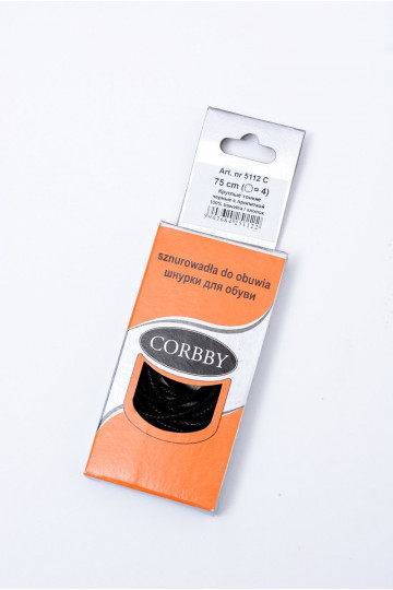 Lacci sottili cerati neri Corbby 2