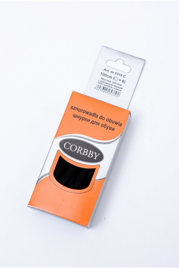 Lacci spessi cerati neri Corbby 2