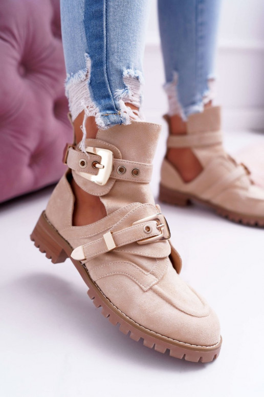 Lu Boo Stivali in pelle scamosciata beige Rock Girl Lu Boo Stivali in pelle scamosciata beige Rock Girl