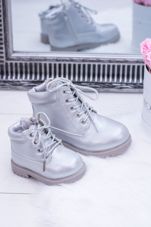 Stivali argentati riscaldati per bambini Dexter Stivali argentati riscaldati per bambini Dexter