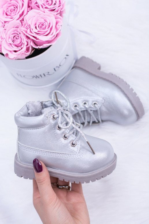 Stivali argentati riscaldati per bambini Dexter Stivali argentati riscaldati per bambini Dexter