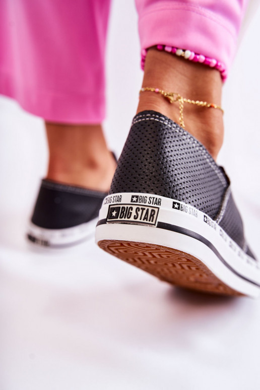 Scarpe da donna Big Star con elementi traforati in colore nero FF274023 Scarpe da donna Big Star con elementi traforati in colore nero FF274023