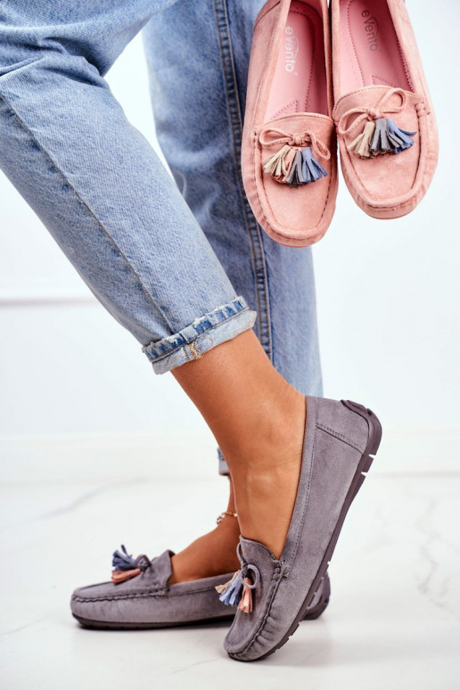 Mocassini in camoscio grigio Donna Mia Mocassini in camoscio grigio Donna Mia